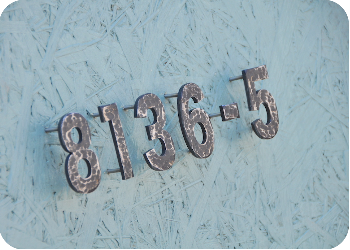 鉄文字表札House Number クーシ（アイアンクラフトじんぱち ）