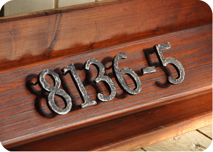 鉄文字表札 House Number クーシ（アイアンクラフトじんぱち ）